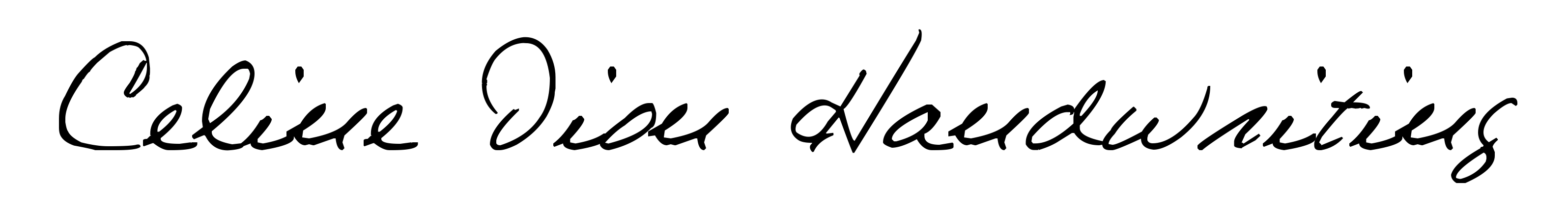 Celine Dion Handwriting