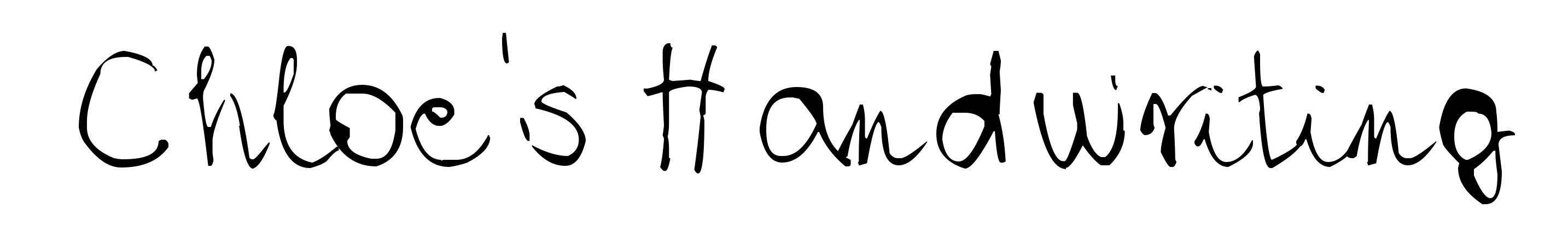 Chloe's Handwriting