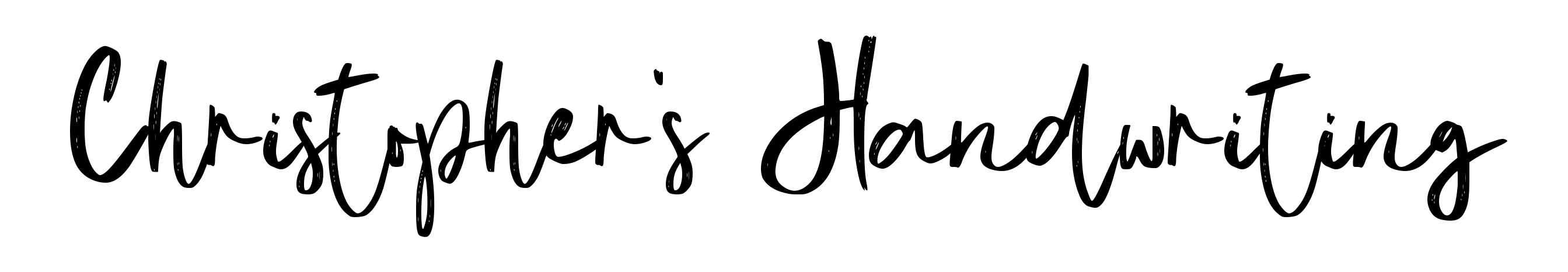 Christopher's Handwriting