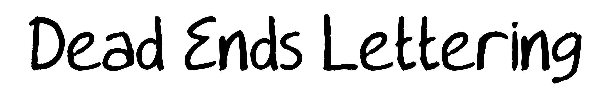 Dead Ends Lettering