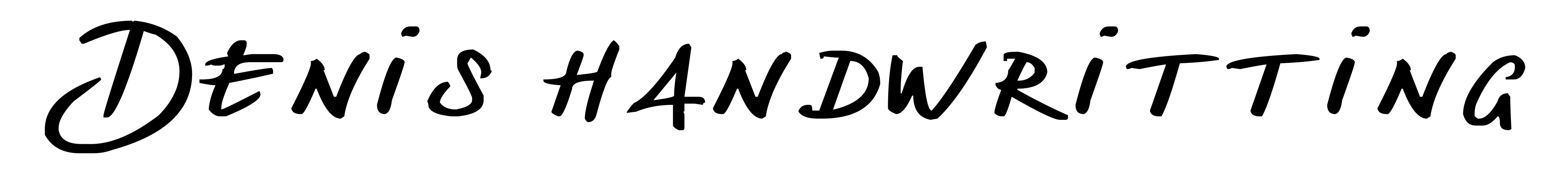 Denis handwritting