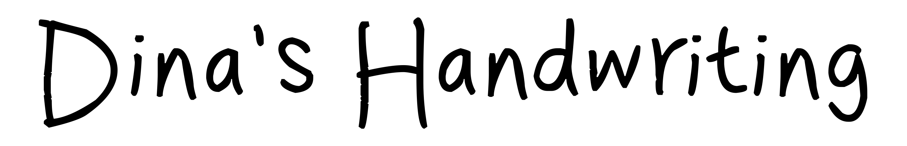 Dina's Handwriting
