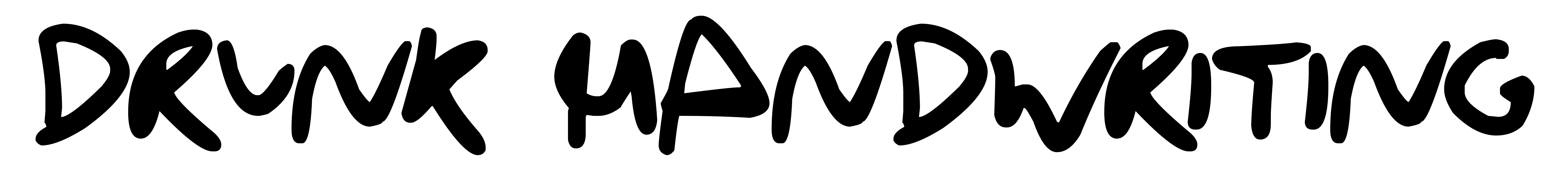 Drunk Handwriting