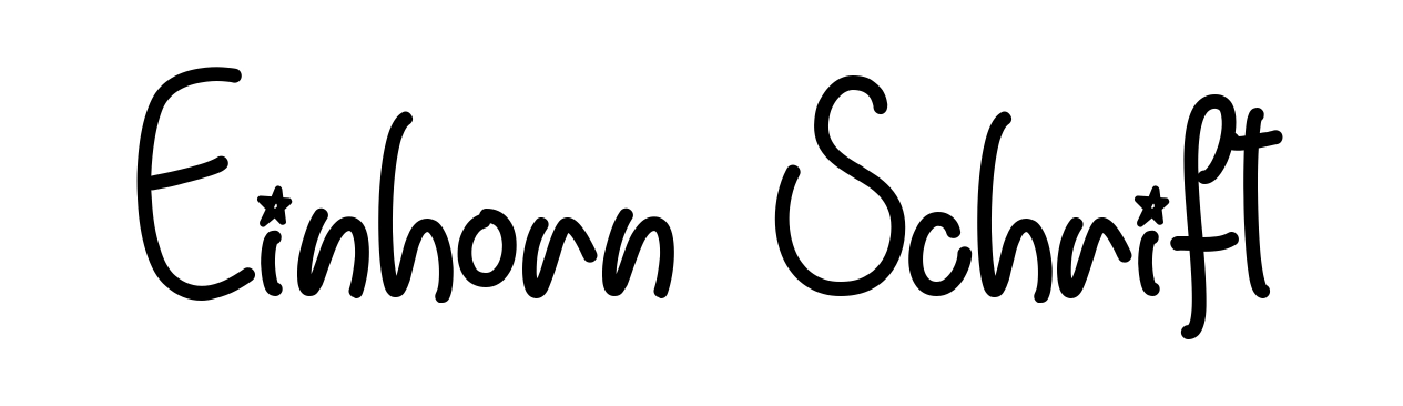 Einhorn Schrift