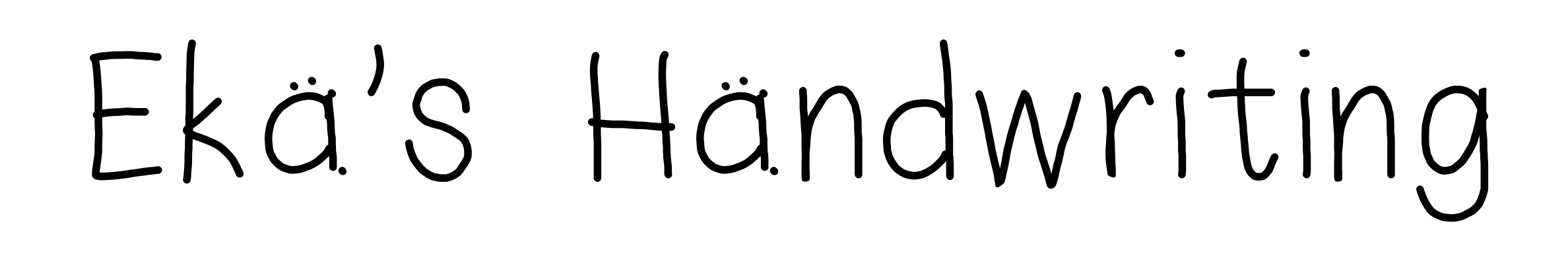 Eka's Handwriting
