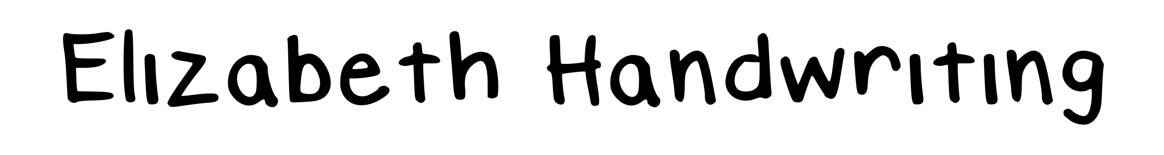 Elizabeth Handwriting