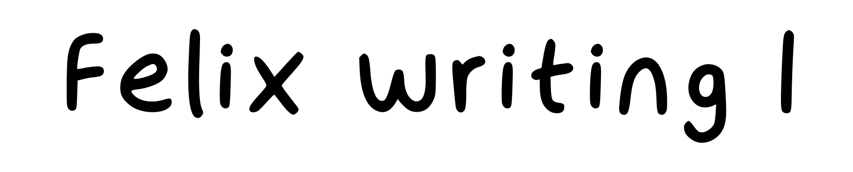 Felix writing 1