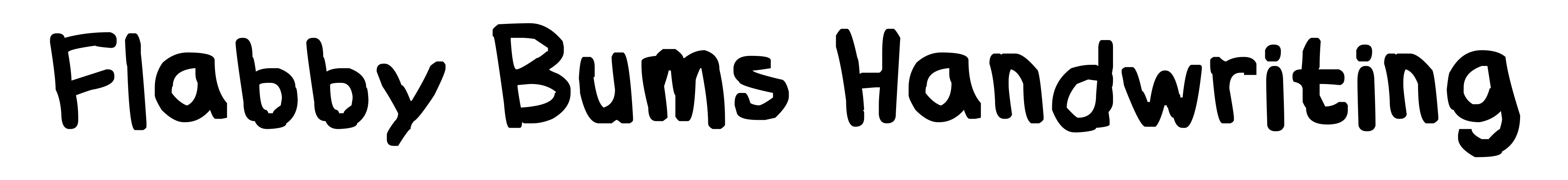 Flabby Bums Handwriting