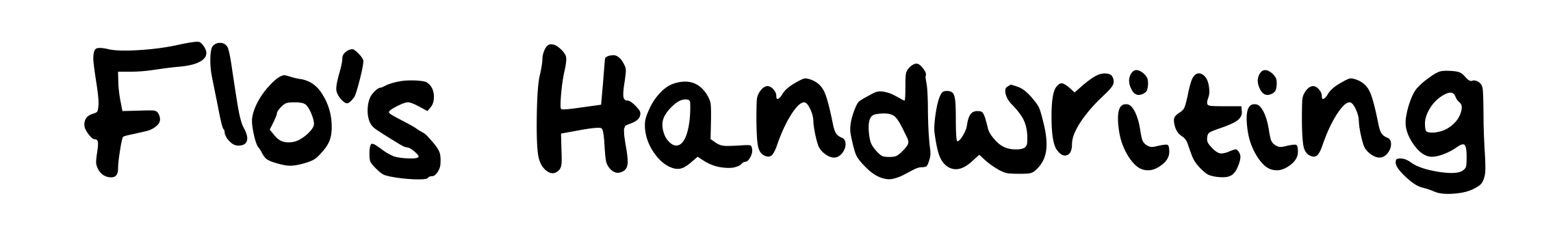 Flo's Handwriting