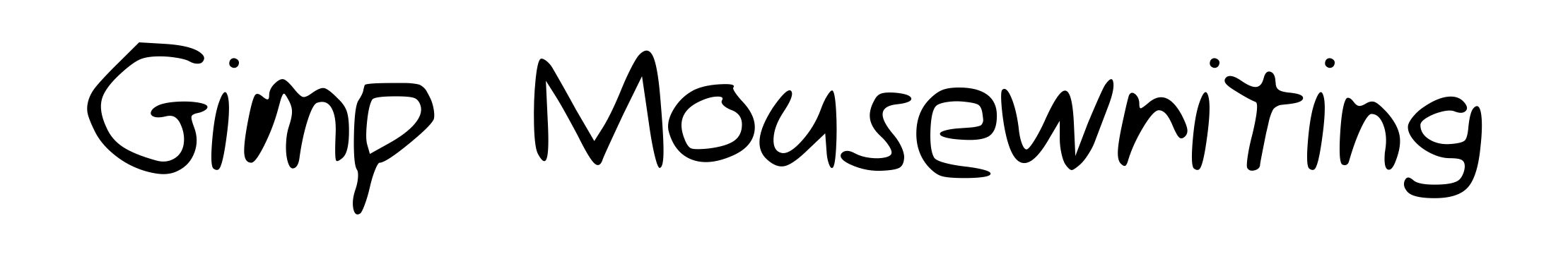Gimp Mousewriting