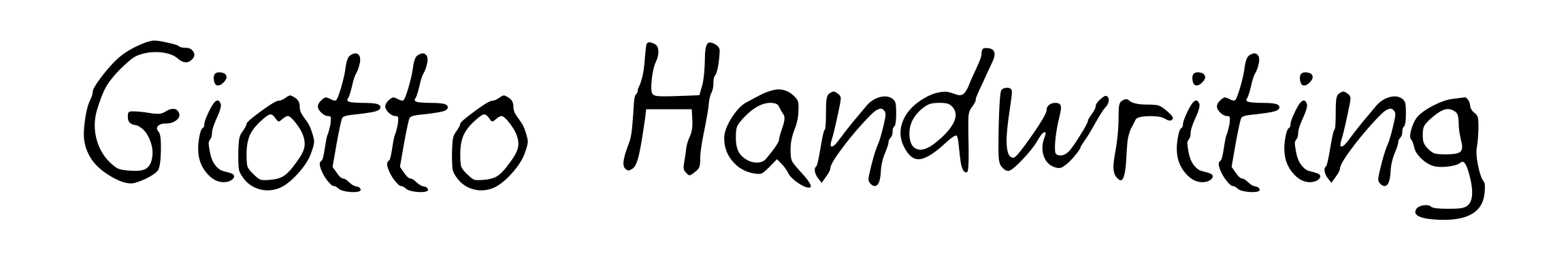 Giotto Handwriting