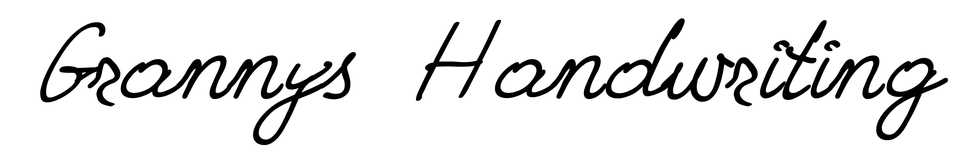 Grannys Handwriting