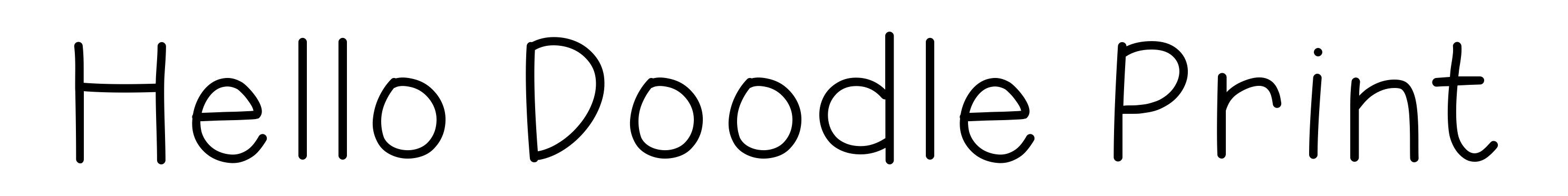 Hello Doodle Print