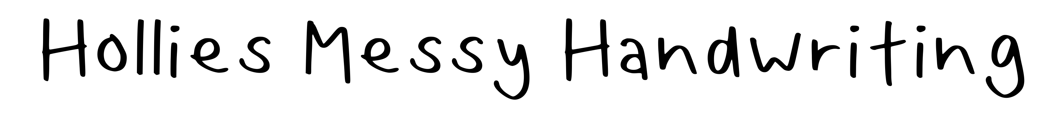 Hollies Messy Handwriting