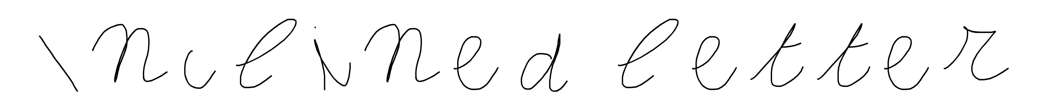 Inclined letter