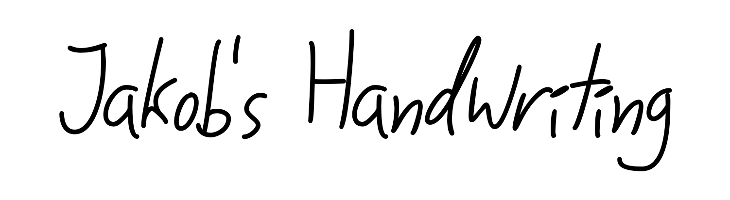 Jakob's Handwriting