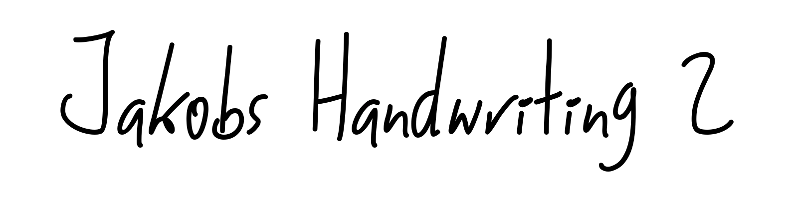 Jakobs Handwriting 2