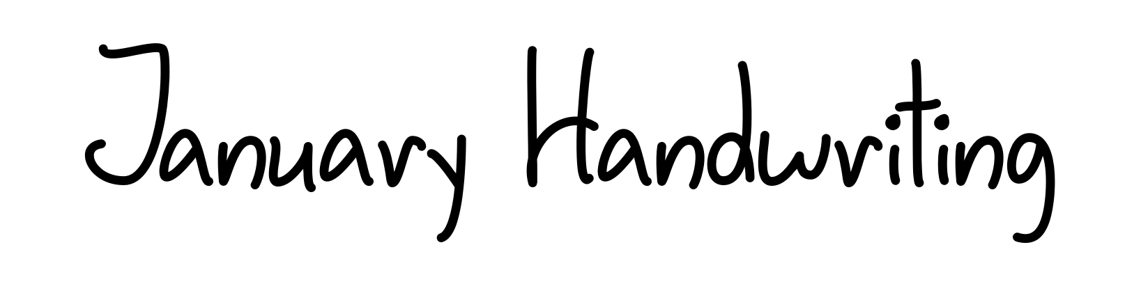 January Handwriting