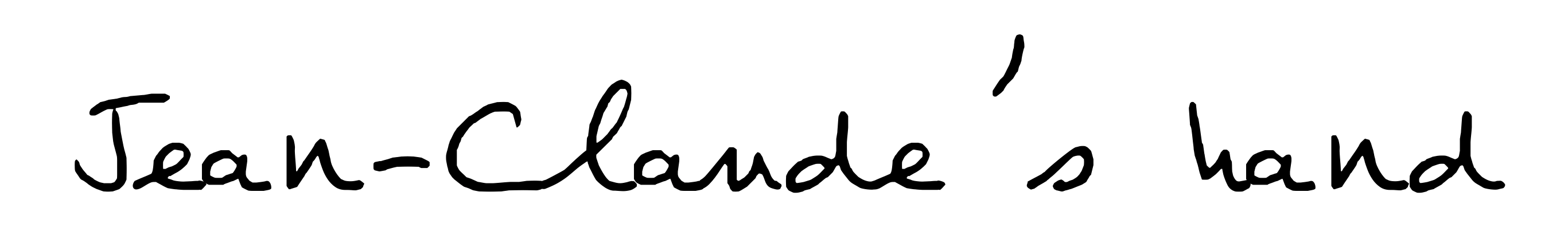Jean-Claude's hand