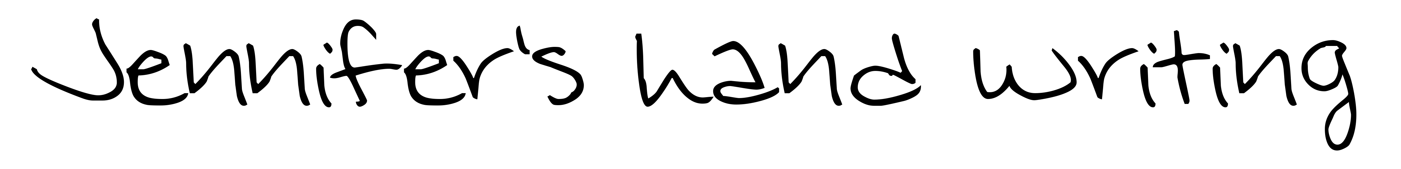 Jennifer's hand writing