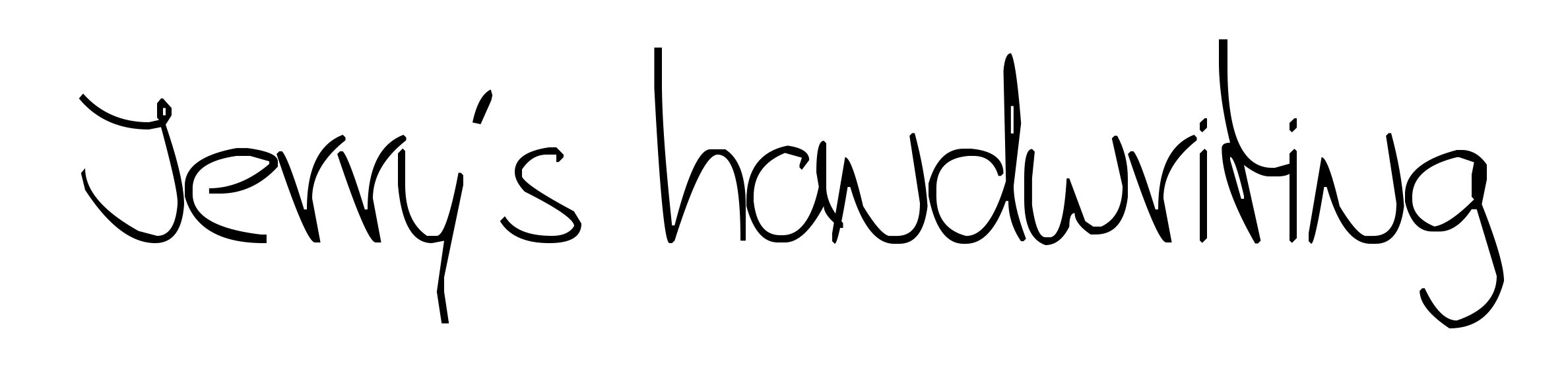 Jerry's handwriting