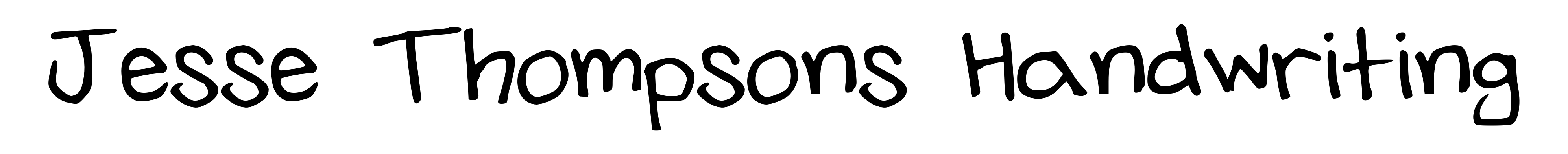 Jesse Thompsons Handwriting