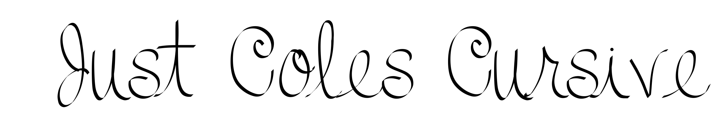 Just Coles Cursive