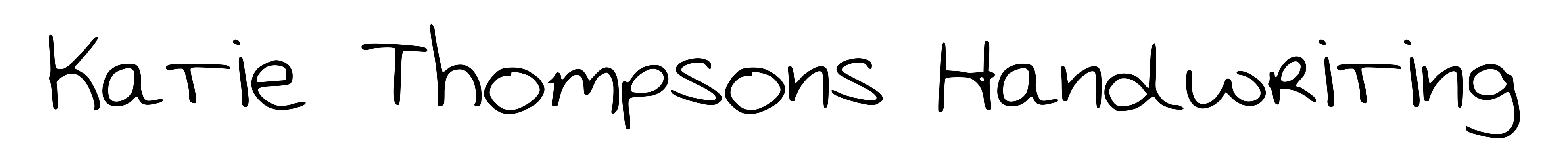 Katie Thompsons Handwriting