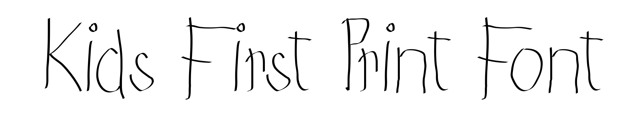 Kids First Print Font