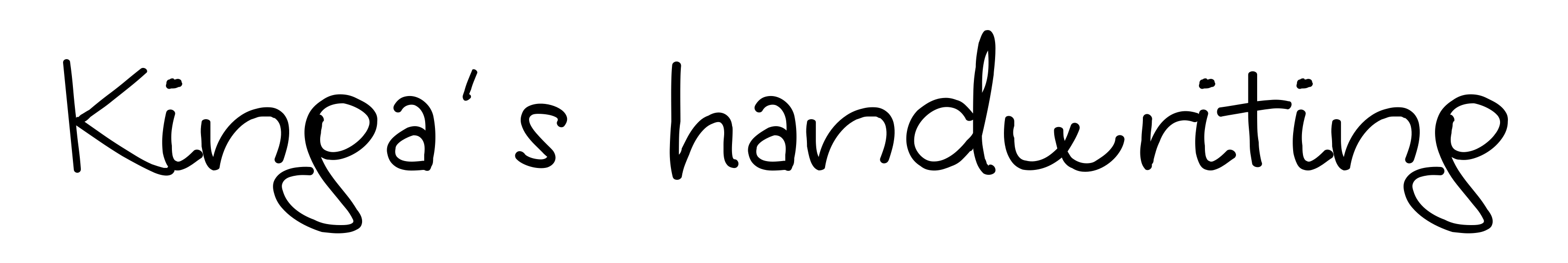 Kinga's handwriting