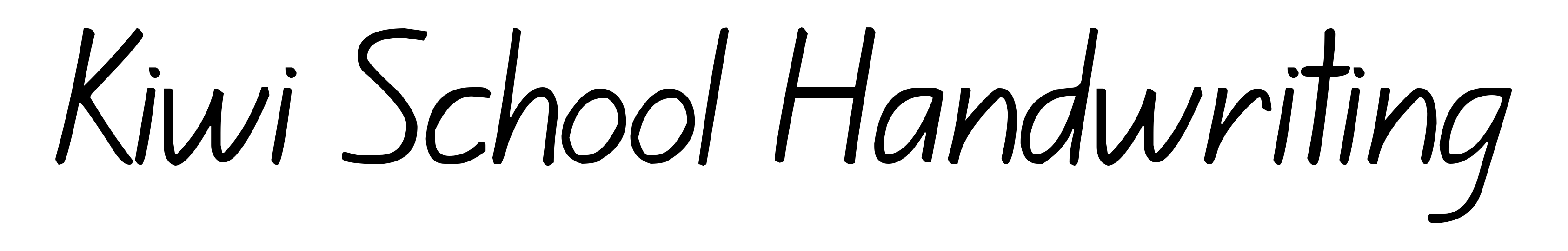 Kiwi School Handwriting