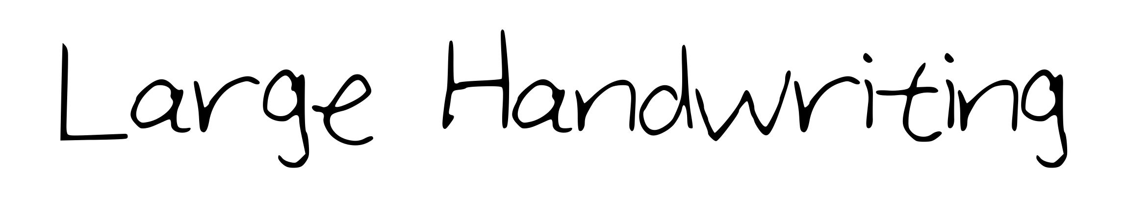Large Handwriting