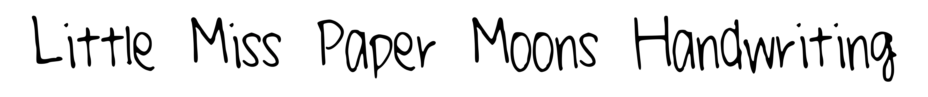 Little Miss Paper Moons Handwriting
