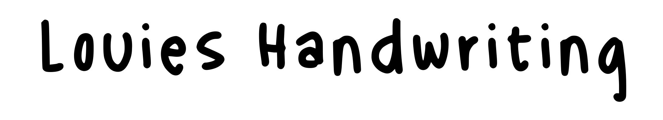 Louies Handwriting