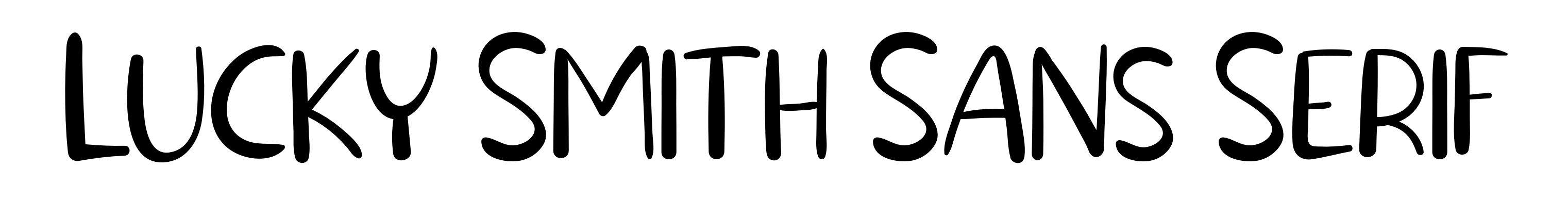 Lucky Smith Sans Serif