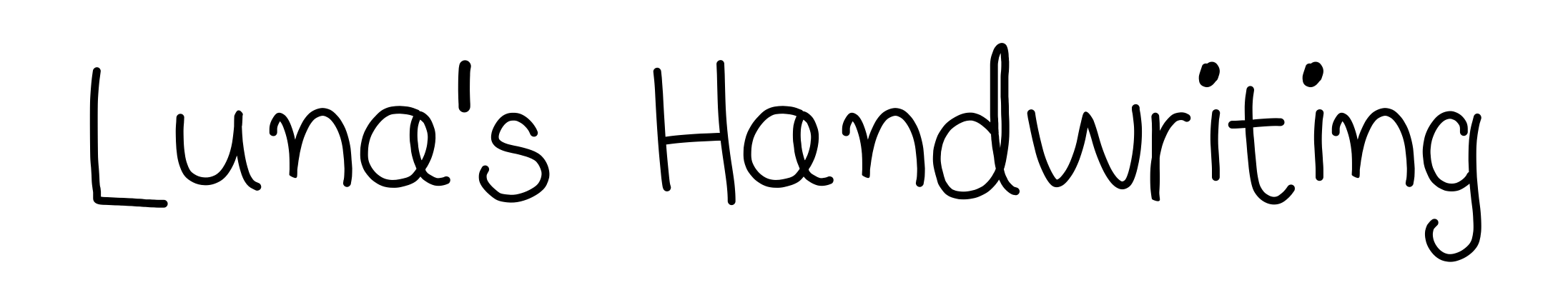 Luna's Handwriting