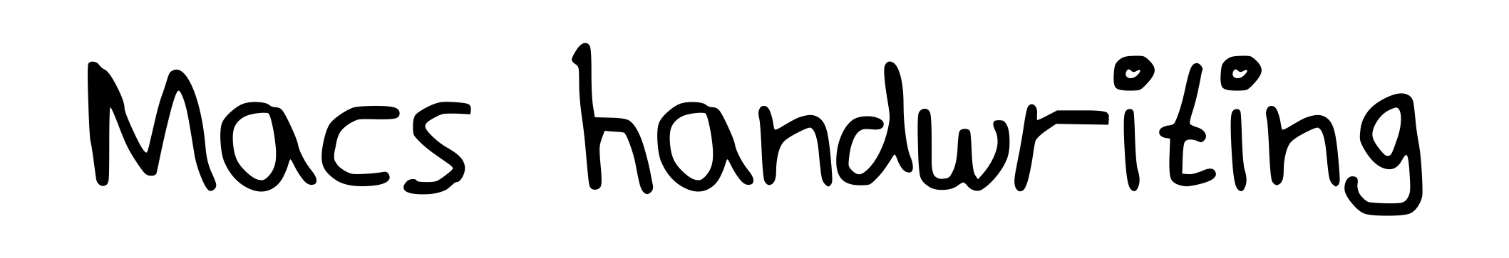 Macs handwriting
