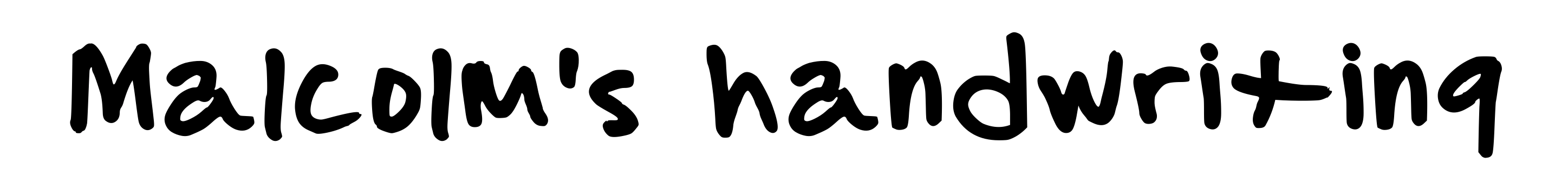 Malcolm's handwriting