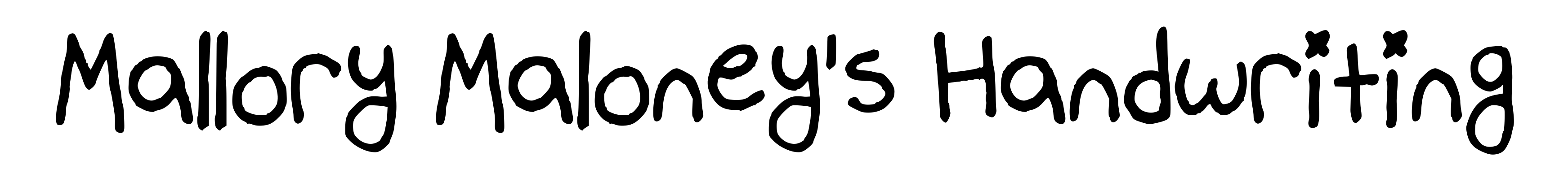 Mallory Maloney's Handwriting