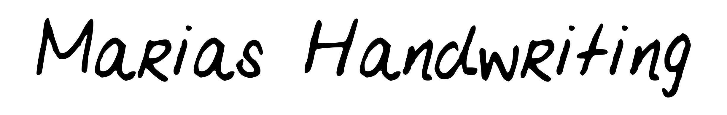 Marias Handwriting