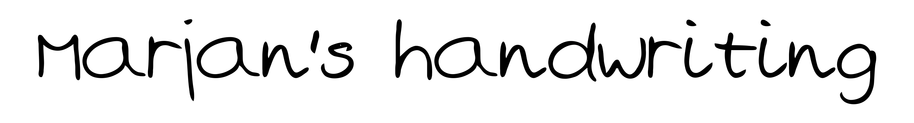 Marjan's handwriting