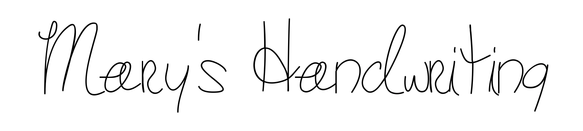 Mary's Handwriting
