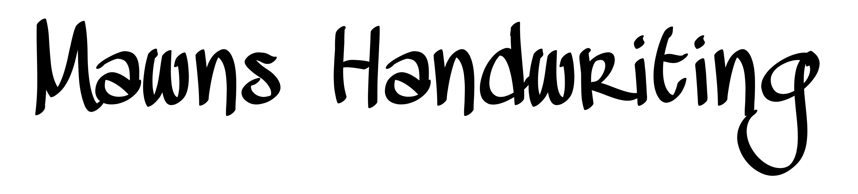 Mawns Handwriting