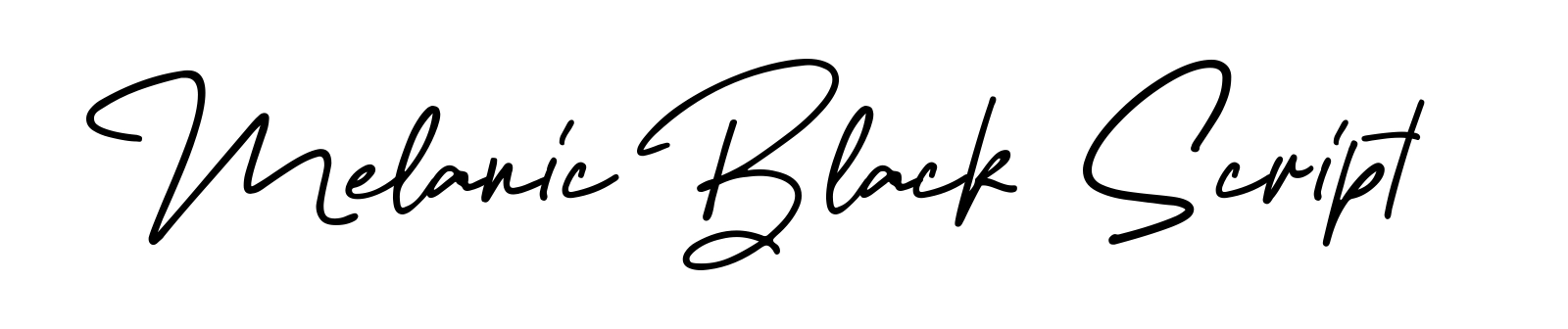 Melanic Black Script