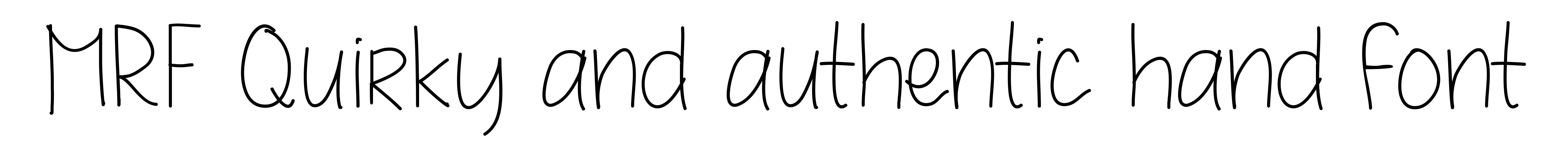 MRF Quirky and authentic hand font