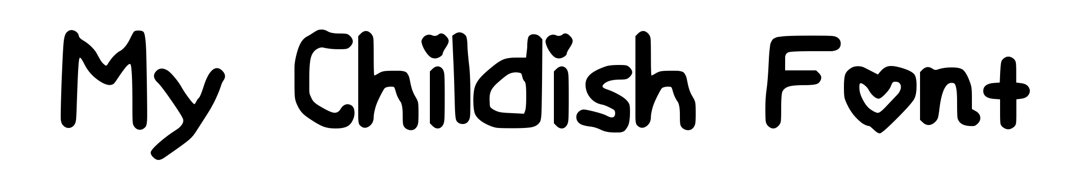 My Childish Font