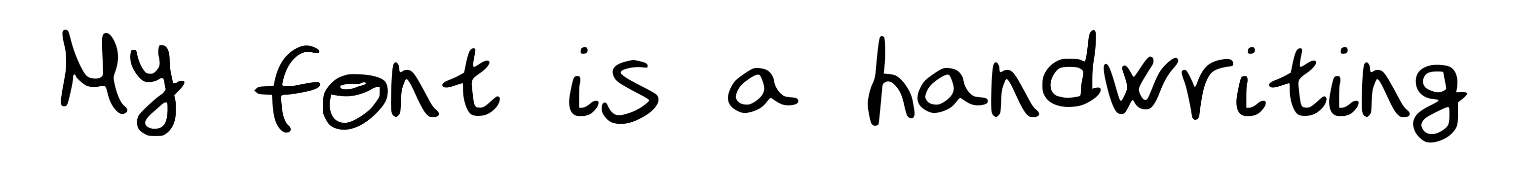 My font is a handwriting