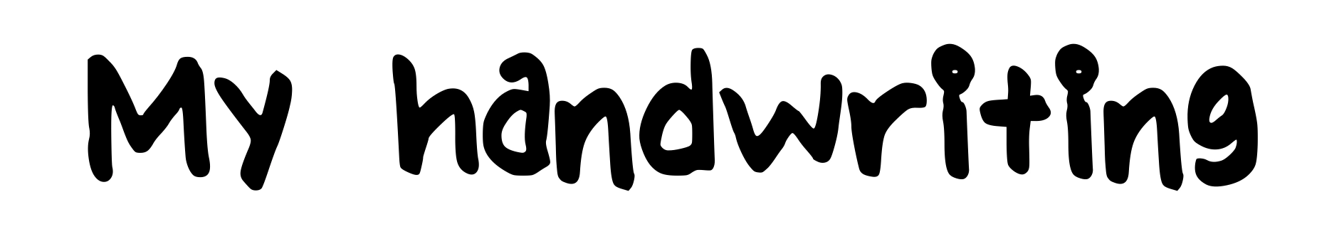 My handwriting