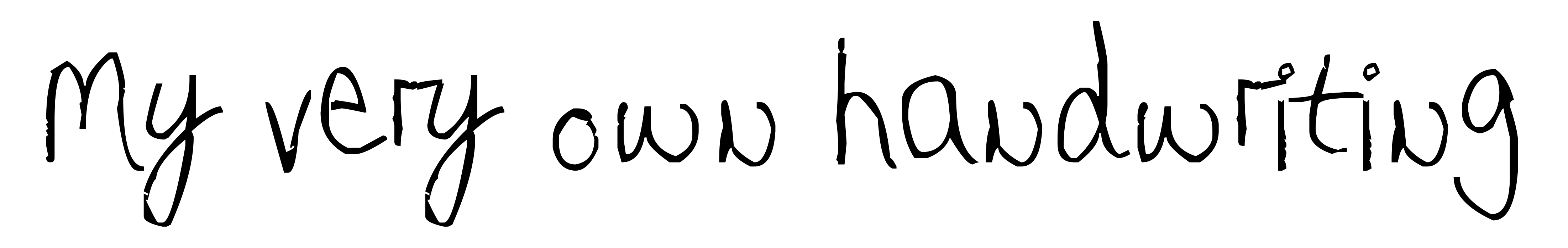 My very own handwriting