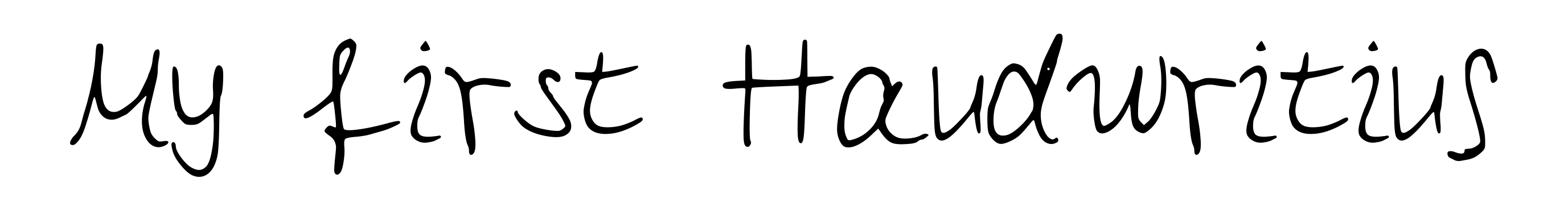 My first Handwriting